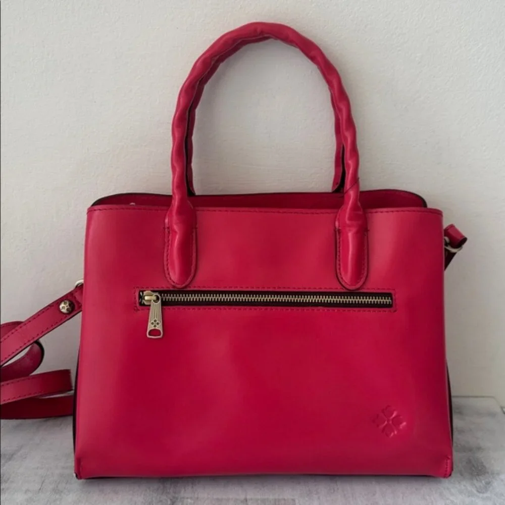 Patricia Nash Genovese Leather Top Handle Crossbody Rose Tooled Passion Handbag